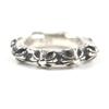 Great CHROME HEARTS Ring Cross Band Ring Silver 925 Mens Used