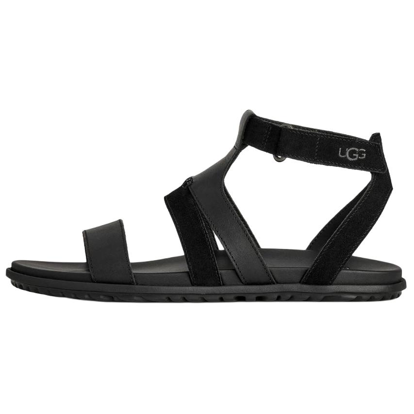 UGG Solivan Leather Minimalist Vintage Roman Sandals Women sandals Black 1178877-BLK 36