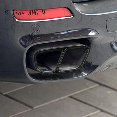 Car Styling For BMW X5 X6 F15 F16 Exterior Accessories Auto Tail Throat Exhaust Pipe Decoration Covers Sticker and Decals