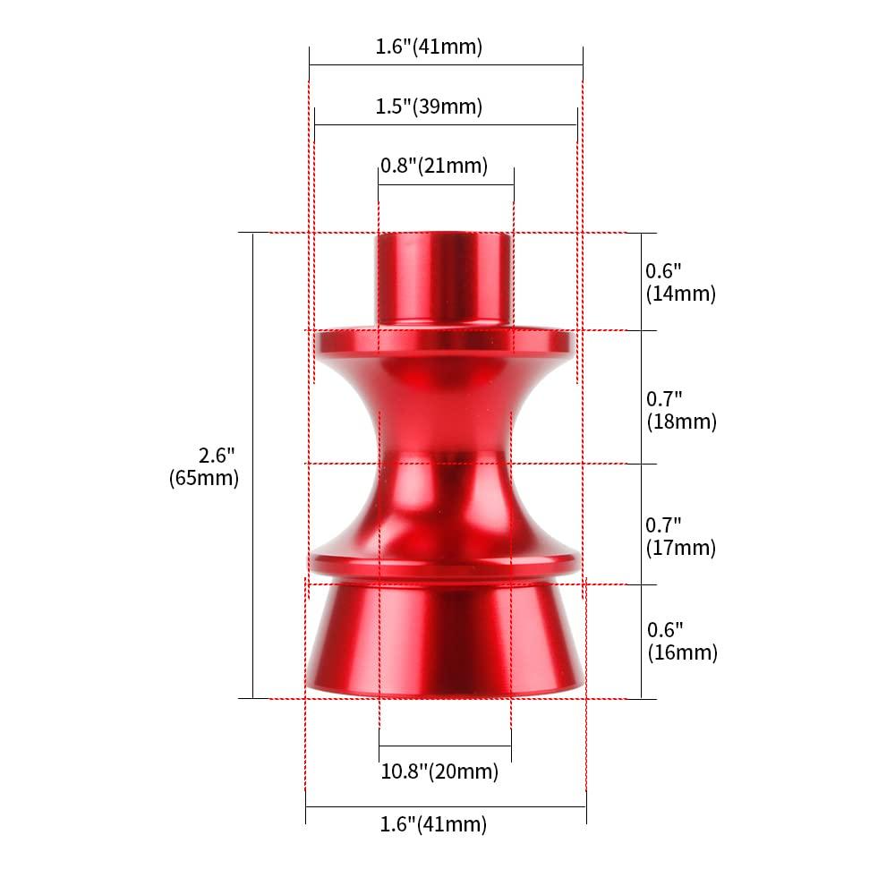 MUTEKI Spin Turn Knob, Aluminum, Drift Button, Knob, Parts, Side Brake, For Toyota GT86, Scion FRS, Subaru BRZ (Red 2)