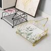 Rustic Metal Napkin Holder Square Paper Organizer for Kitchen Home Restaurant Cafes - Tabletop Decorative Napkin Holder