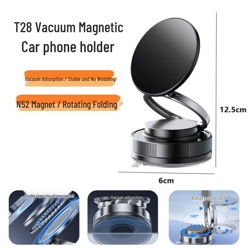 Vacuum Suction Magnetic Rotating Car Phone Holder