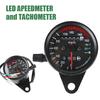 For Cafe Racer Motorbike Motorcycle Speedometer Odometer Gauge with LED Signal Light Universal 12V Backlight Indicator