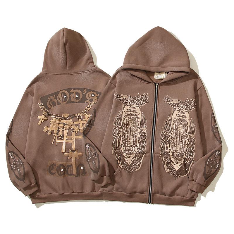 

Travis Scott Pure Cotton Mud-Dyed Hooded Sweatshirt with Embossed Print M