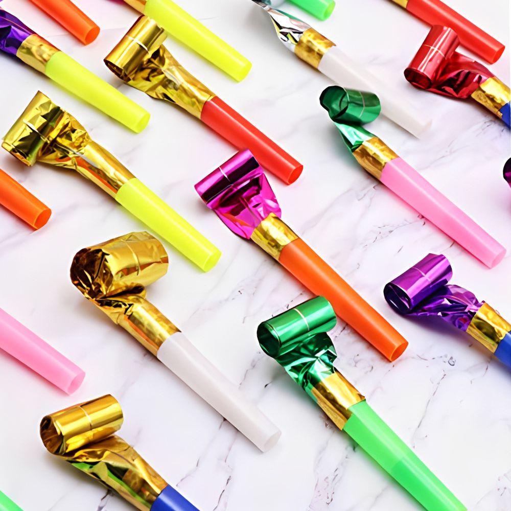 26pcs Plastic Party Blowers Mixing Color Parties Cheerleading Noisemakers Funny Birthday Festival Decoration Gift YMY