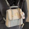 Schoolbag1011 New Korean Version Ins Retro Backpack Bag Women's Niche Fashion Textured Shoulder Bag Commuter Casual Backpack