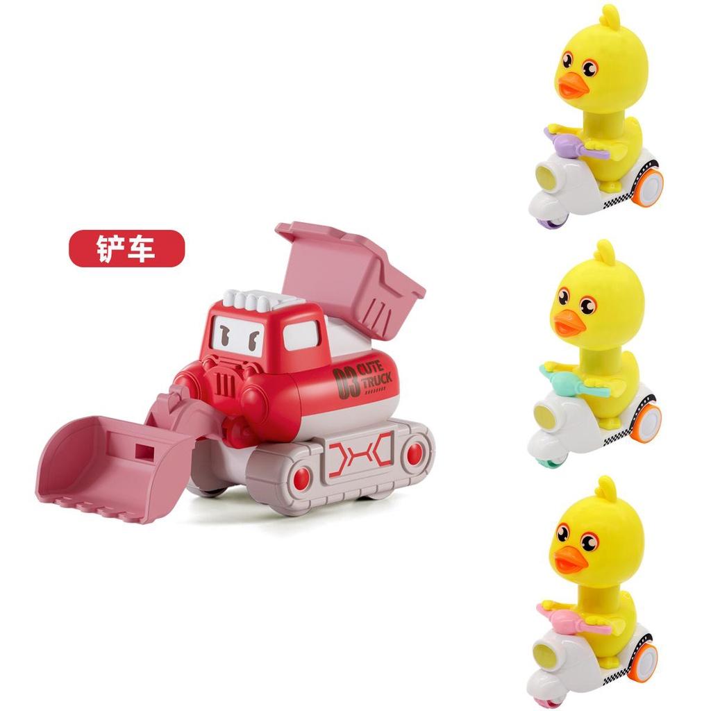 Popular Press Duck Toy Car Animal Shaped Plastic Material Inertial Forward Cartoon Toy