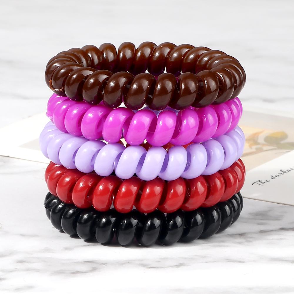 5 buc/set Elastic Culori Bomboane Fir de Telefon Simplu Benzi de Păr pentru Femei Coadă de Păr pentru Copii Fete Scrunchies Bandă de Păr Gumă Cadouri
