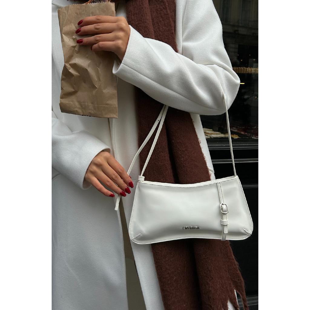 Ζώνη λεπτομερή τσάντα ώμου Dark Claret Red Eleanor