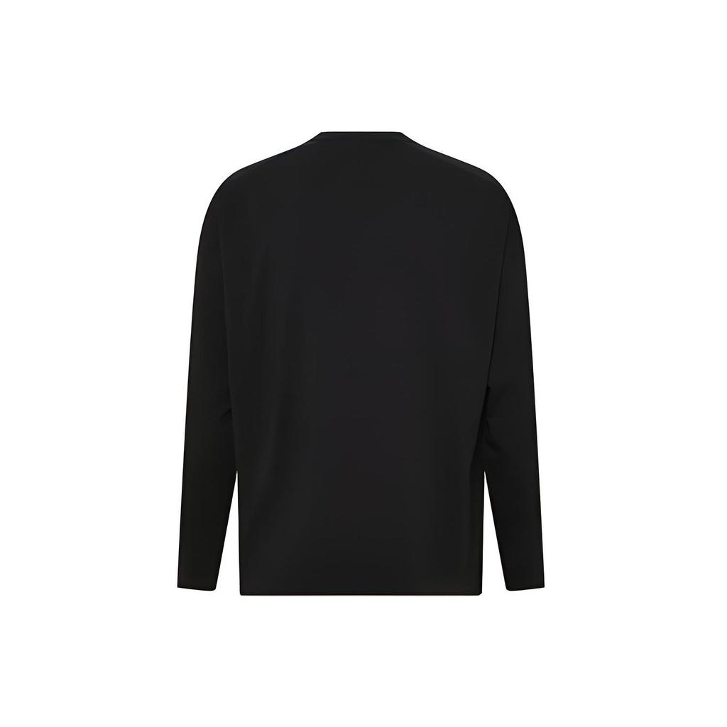Emporio Armani EA7 Logo Solid Long Sleeve T-Shirt Men Tops Black 6KPT14-PJ6RZ-1200