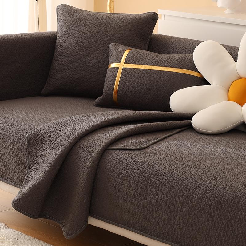 

Cotton Sofa Cushion, Universal Fabric For All Seasons, Non-Slip Solid Wood Seat Cushion, Simple Modern Leather Case Cover, Backrest Towel 70*70cm