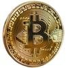 Bitcoin Souvenir-Münze mit Vitrine Sammlerstück Krypto-Geschenk für Blockchain-Enthusiasten Investoren Schreibtischdekoration Gesprächsstoff