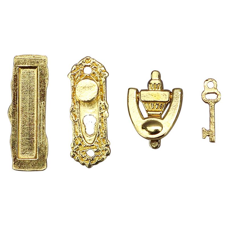 1: 12 Doll House Mini Furniture Micro Scene Door Mini Hardware Decoration onesize