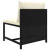 VidaXL Garden Furniture Set 10 Pcs with Cushions Wicker, Black