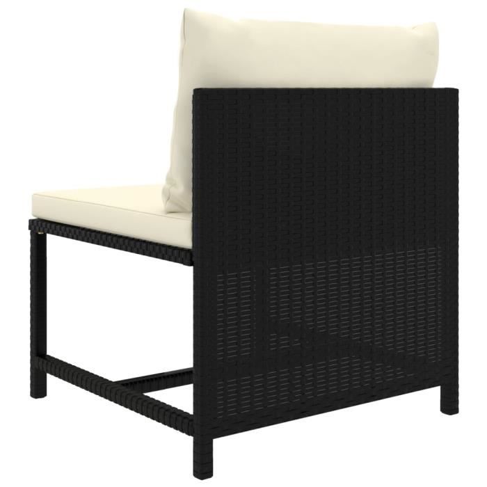 VidaXL Garden Furniture Set 10 Pcs with Cushions Wicker, Black
