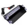 12V Car Strobe Light Flasher Vehicle Windshield Day Running Flashing 8LED Warning Signal Lamp Red Blue Police Emergency Lights