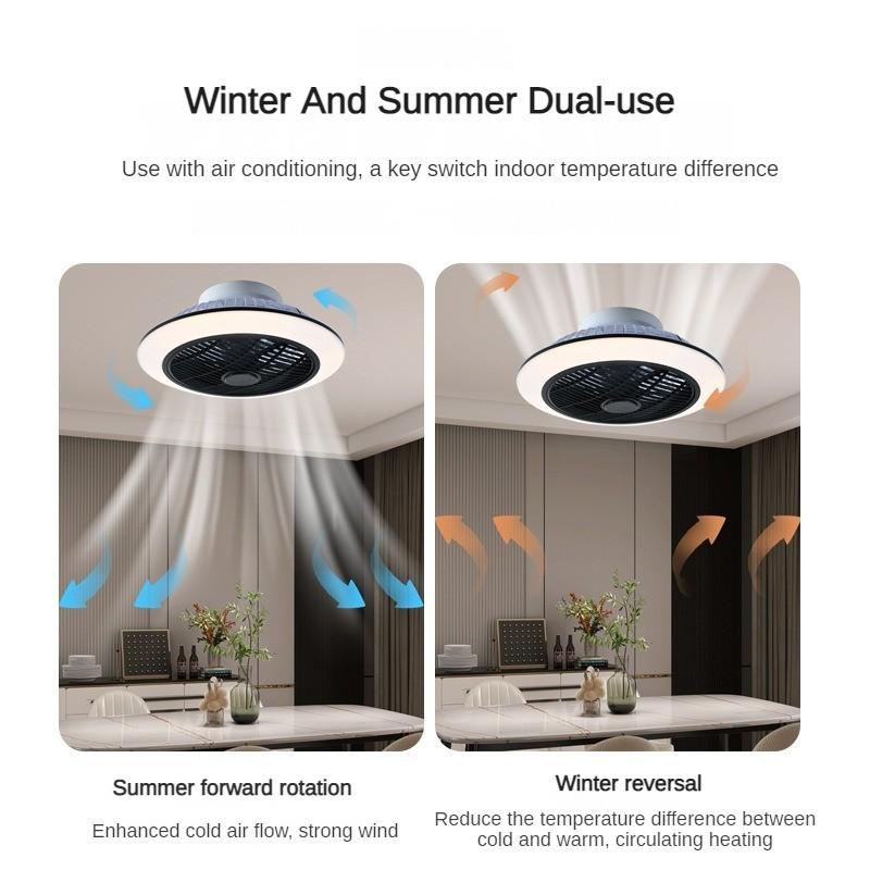 Six Speed Adjustable Intelligent Droplight Fan 47*19cm Bedroom Integrated Fan Light Silent Ceiling Mounted Electric Fan Lamp