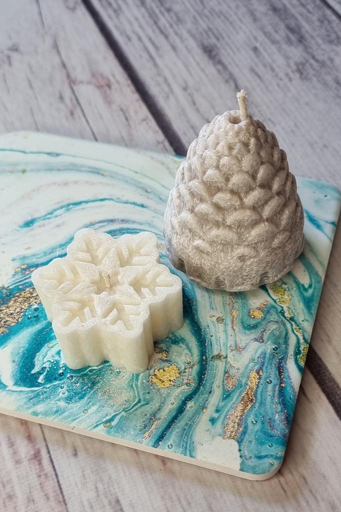 Gift Set of Candles, Handmade Candles from Eco Wax NWN-125 NeedleWoman   Scandinavian Snowflake (76681017)