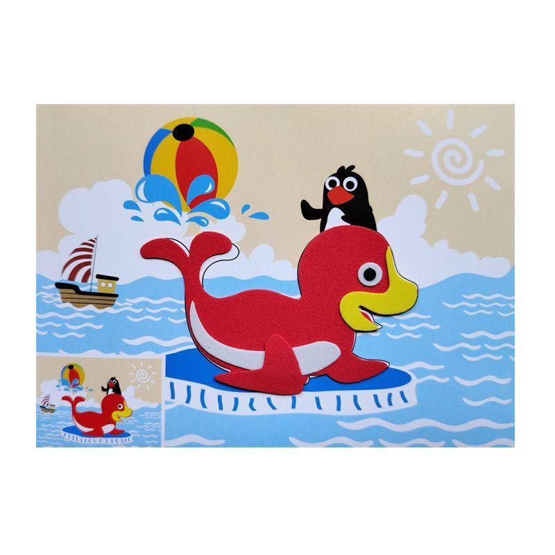 10 Piece 3D Stickers Eva Cartoon Diy Craft Materials Educational Learning Stickers Puzzle Traffic Car Toy Painting Handicraft