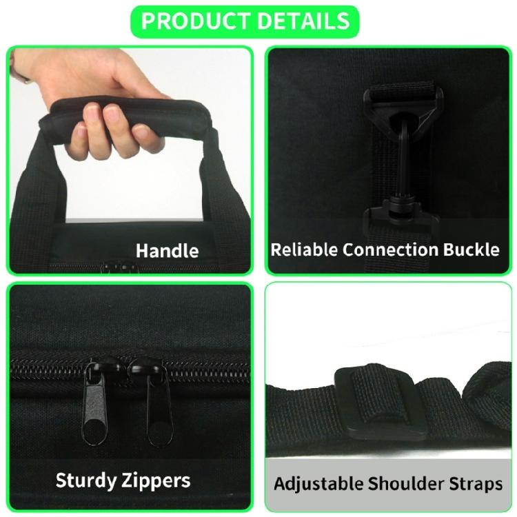 Charging Cable Travel Power Accessory with Multiple Pockets Compartment Travel Carrying Bag Portable Power Station Bag