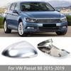 2 ks Pro Volkswagen VW Passat B8 Variant 2015- Matný chromový kryt krytka pouzdro víčko zrcátka