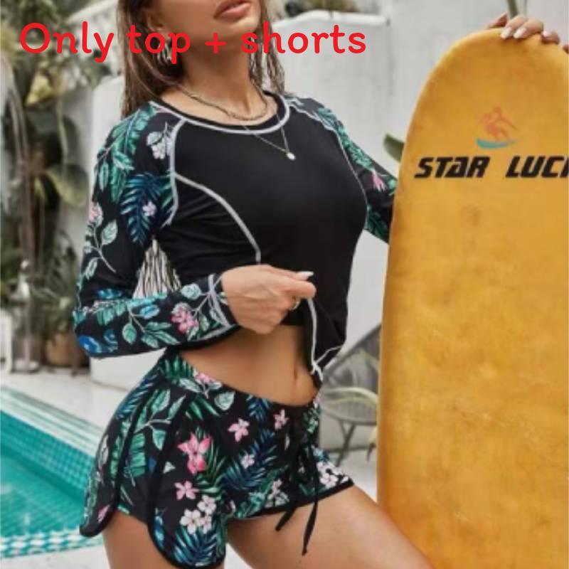 Costume da Bagno da Ragazza a Manica Lunga con Protezione UV per Sport Acquatici