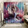 Mermaid Shower Curtain Fantasy Sea Princess Art Shell Throne Design Magical Ocean Decor Waterproof Printed Bath Curtain Home
