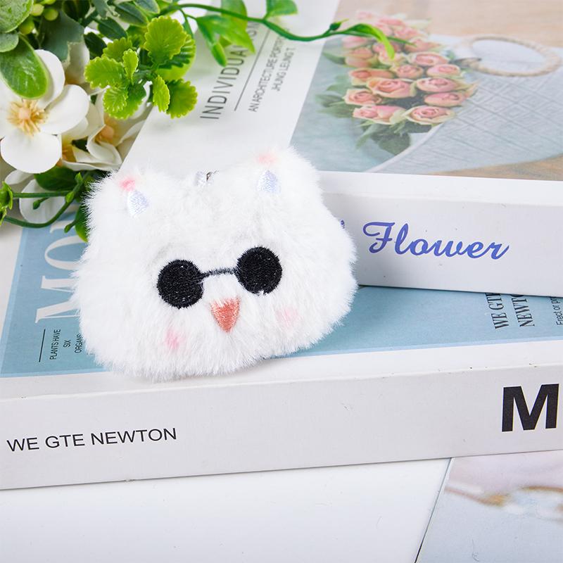 Kawaii Q-Version Anime Squeaky Cat Ball Keychain Cartoon Plush Doll Pendant Keyring Cute Toys Anime Peripheral Fans Gifts