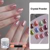 1G Mirror Plating  Powder Nail Art High Gloss Transparent Moonlight White Aurora Powder Fingernail Decoration Nail Salon
