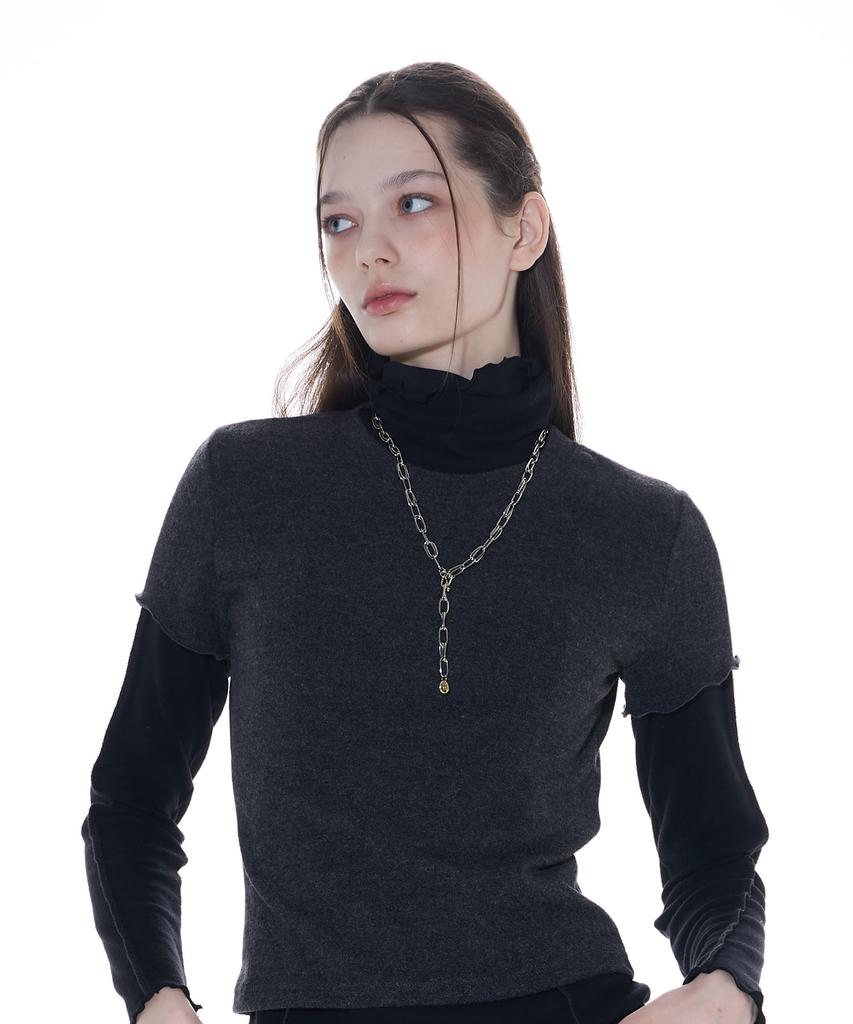 LARTIGENT L14 Layered T-Shirt Set(Charcoal)