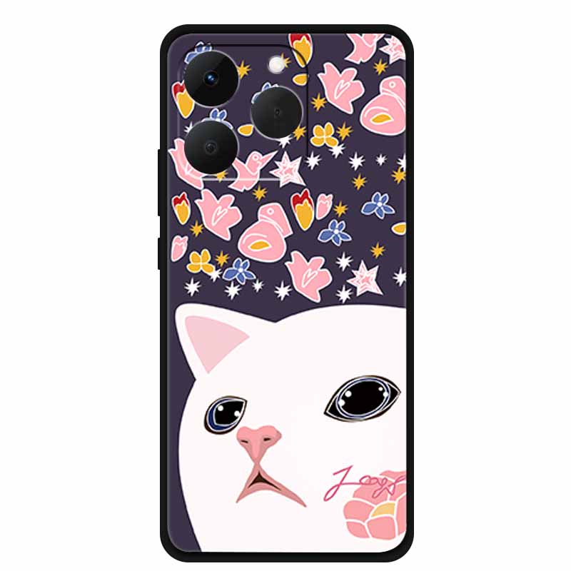 Case For OPPO Realme 15T Embossed Blossoms Funda 3D Relief Flowers Coque Silicone Soft Phone Cover For Realme 15 T 5G Bumper