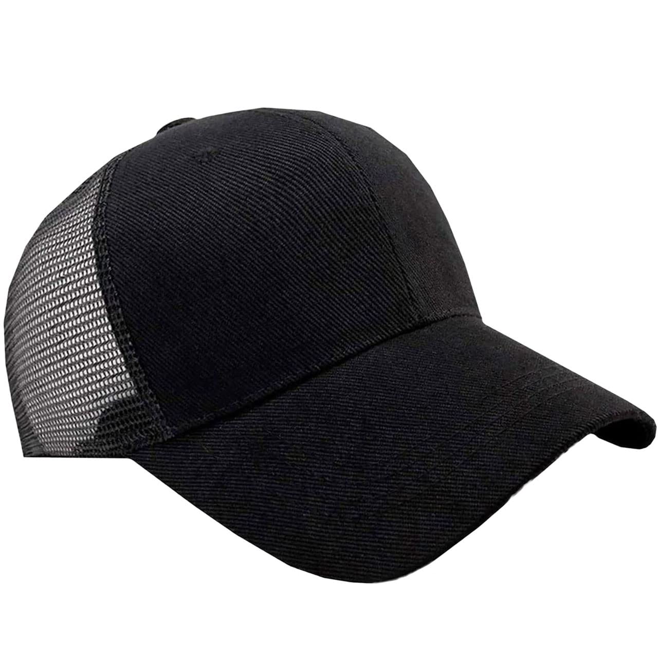 

BUZZxSELECTION Mesh Solid CAP156 Men s Cap, Color, Sports, Running, Lightweight, Quick-Drying, (01 Black)