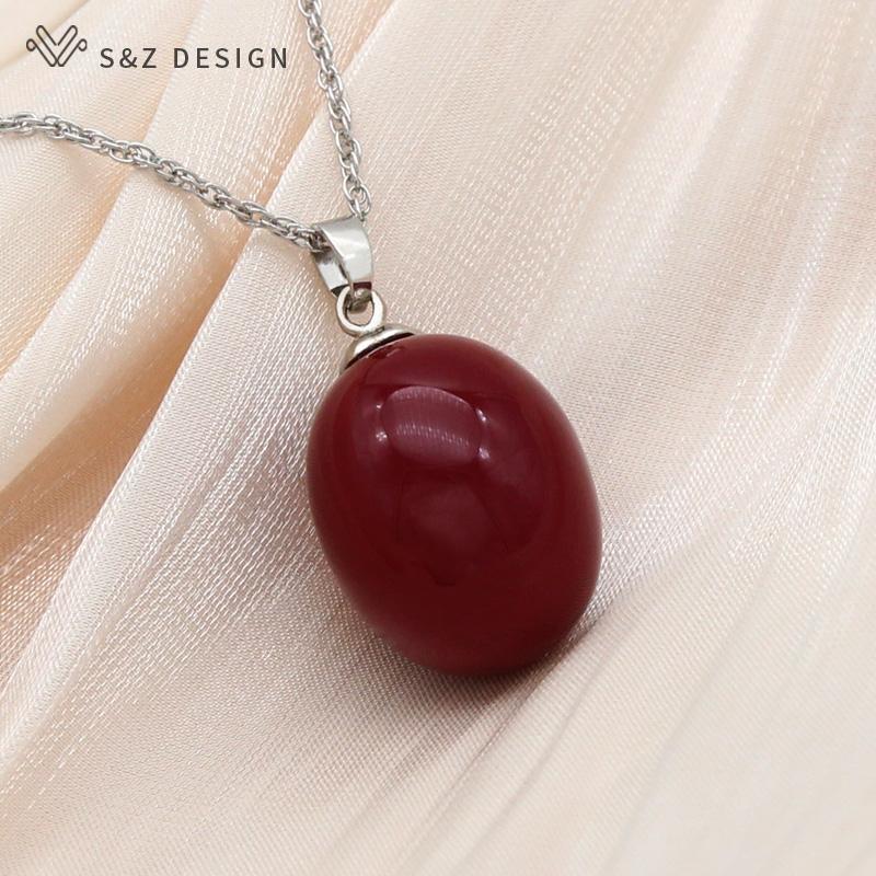 

Модные разноцветные овальные акриловые бусины в форме яйца, кулон, ожерелье для женщин, свадебная вечеринка, элегантные ювелирные изделия