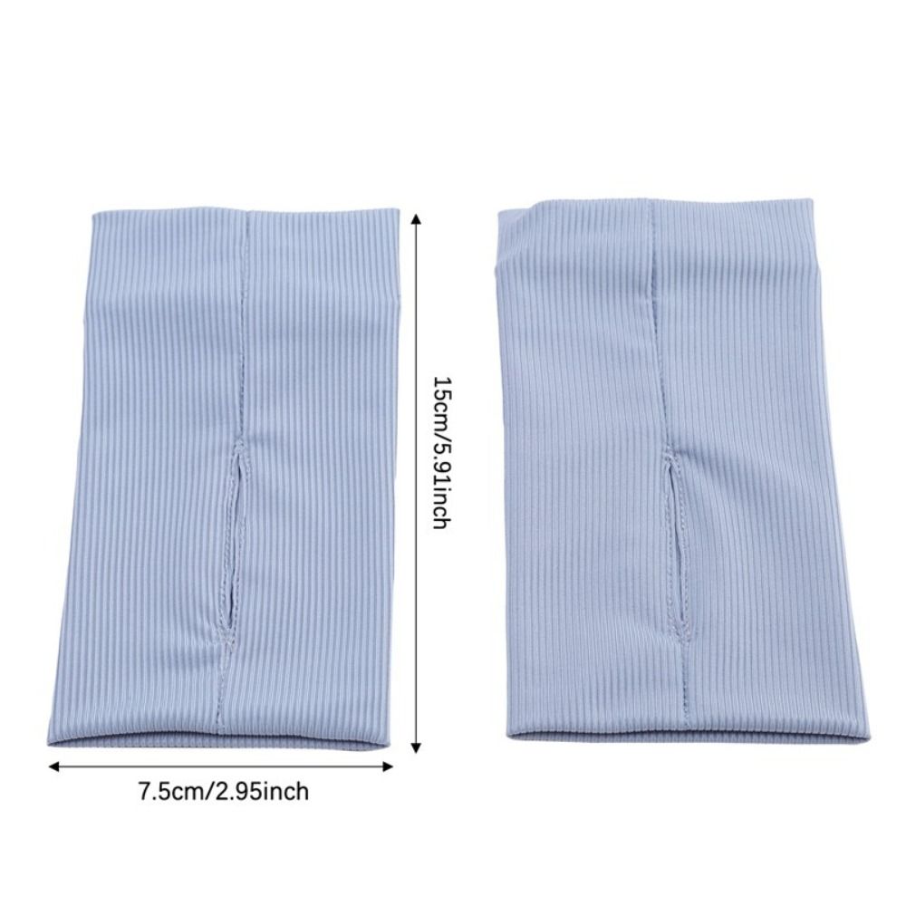 1Pair Elastic Anti-UV Gloves Ice Silk Fingerless Gloves Sunscreen Half Finger Gloves Summer Outdoor