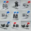 5sets/lot MOC Bricks Medieval Knights Hero Armor Paint Helmet Sword Warrior Soldier Educational Building Blocks Toys