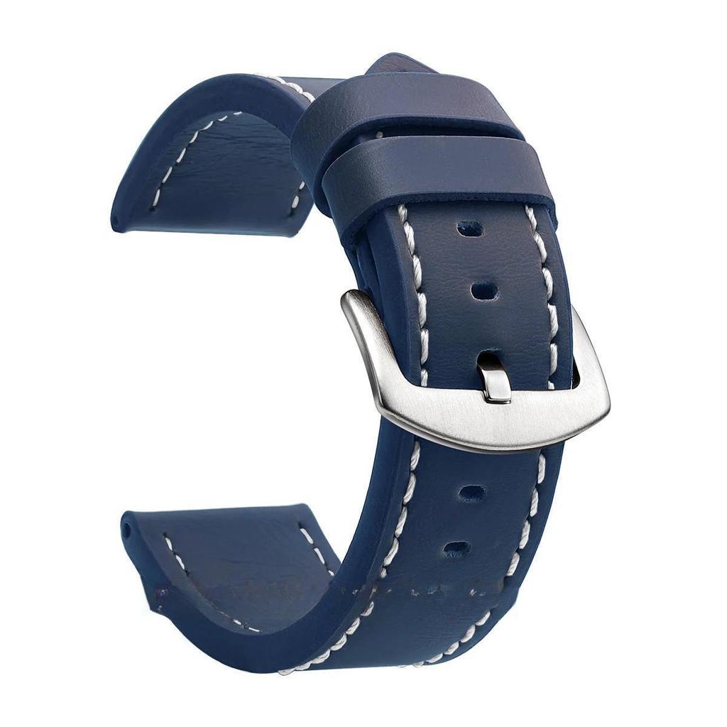 Genuine Leather Watch Strap - Universal Fit, Quality Assurance, Available In 18mm, 20mm, 22mm, and 24mm Sizes KTY
