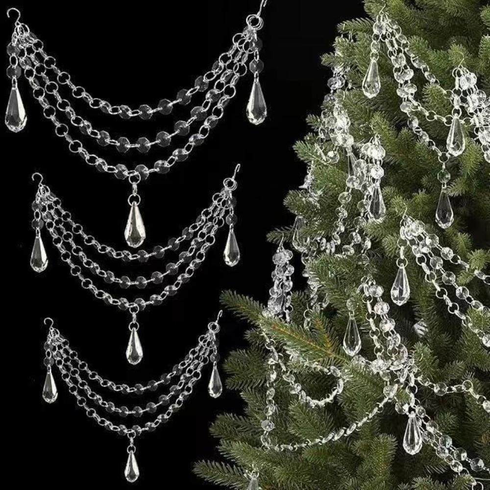 Acrylic Christmas Tree Ornaments Transparent Hanging Ornaments Wedding Party