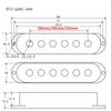 FLEOR Set von 50/50/52mm ST Single Coil Gitarren Tonabnehmer Abdeckungen 2 Ton 1 Volume Regler Schalterspitzen SSS Gitarrenteile