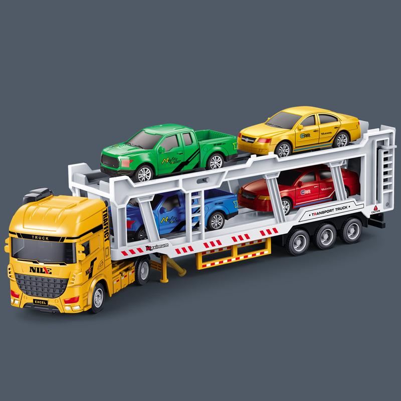 

Детская игрушка Удлиненный двухосный прицеп-транспортер, Игрушечный грузовик One Size жёлтый