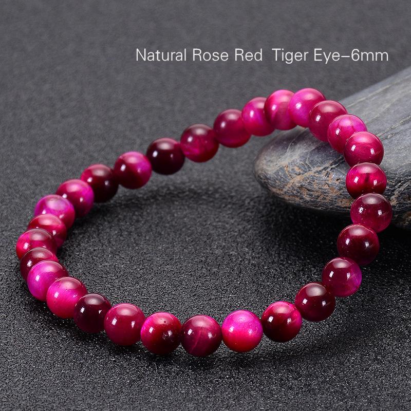 

JYL TS Bracelet Men s Letter Colorful Beads Personalizes Joy & Luck 6MM-rose tiger eye eton синий