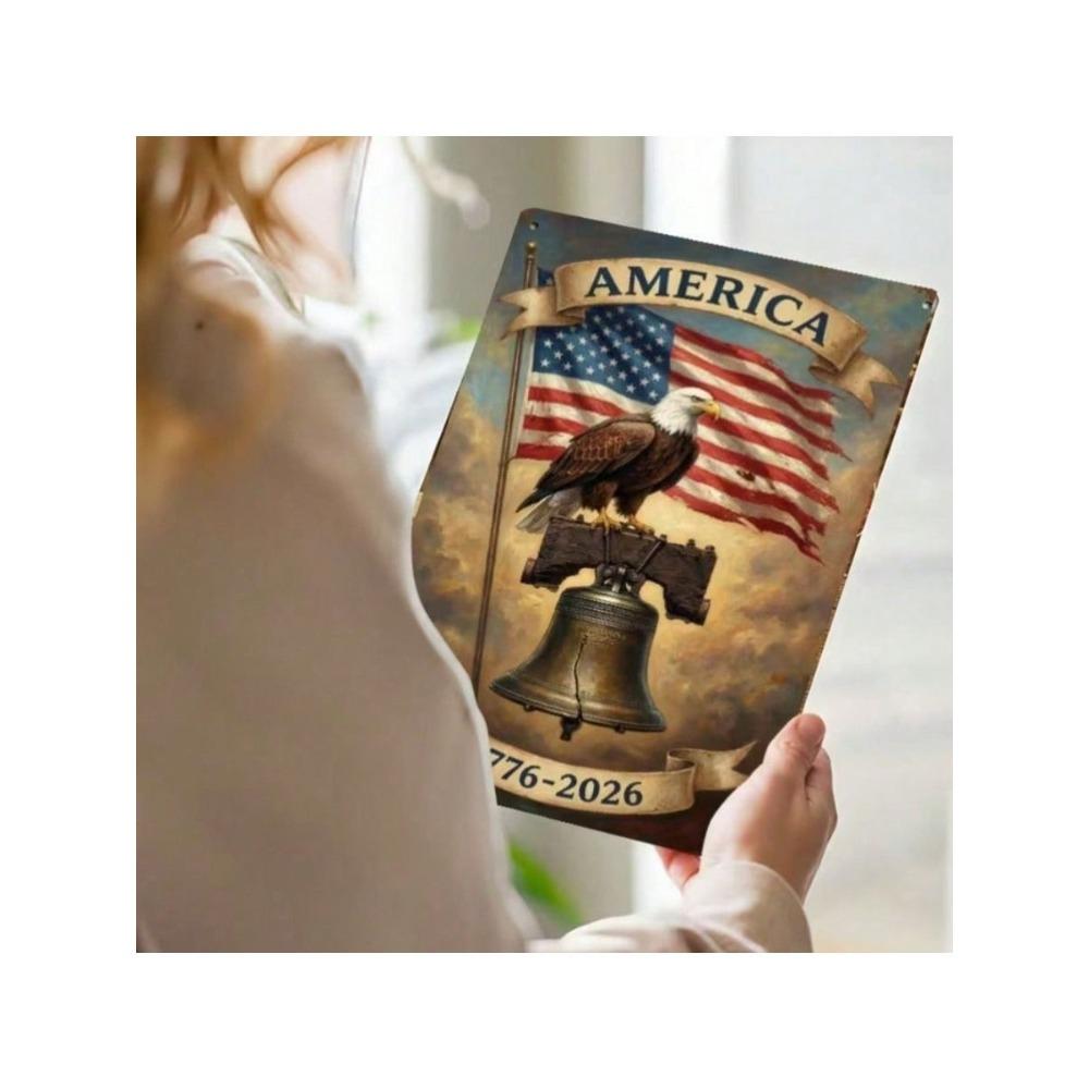 250th Anniversary USA Eagle Flag Metal Wall Art Poster
