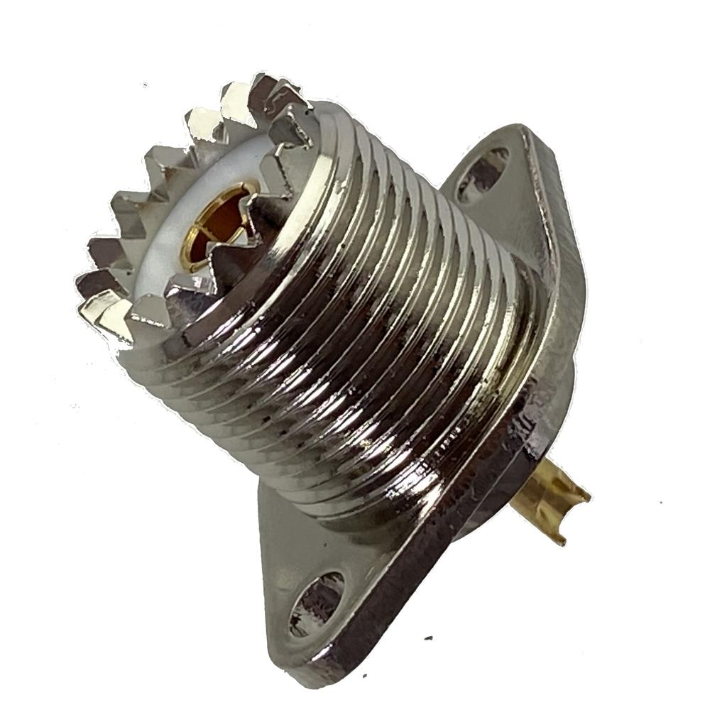1pcs UHF SO239 Male Plug & Female Jack 2 Holes & 4 Holes Flange & Bulkhead Nut Connector Solder Cup Panel Mount RF Coaxial Brass