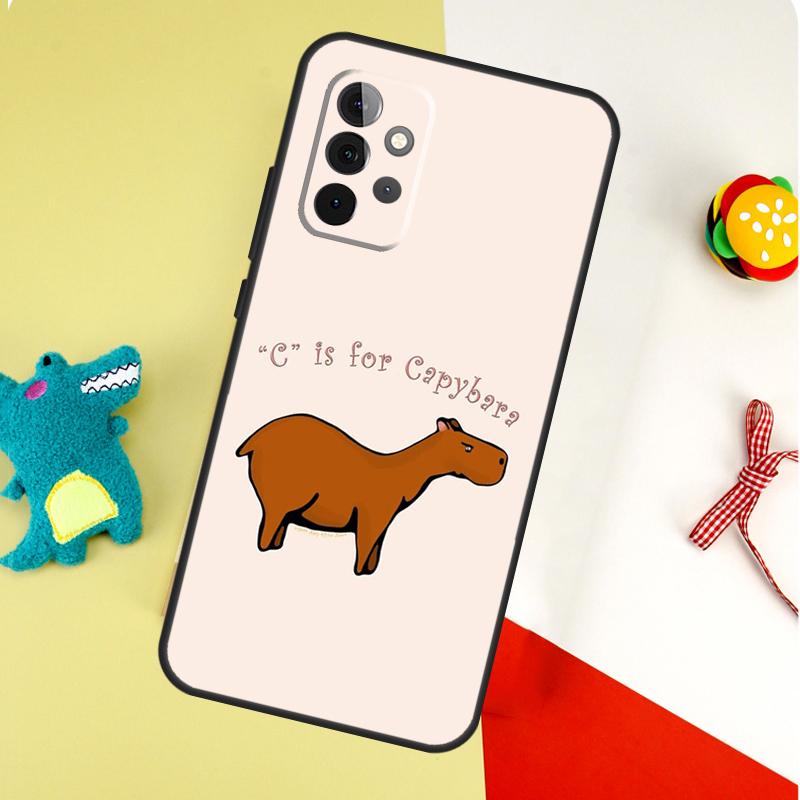 Capybara  liebes Tier Für Samsung Galaxy A54 A34 A14 A55 A35 A15 A53 A33 A13 A05 A06 A16 A22 A32 A52 Handyhülle