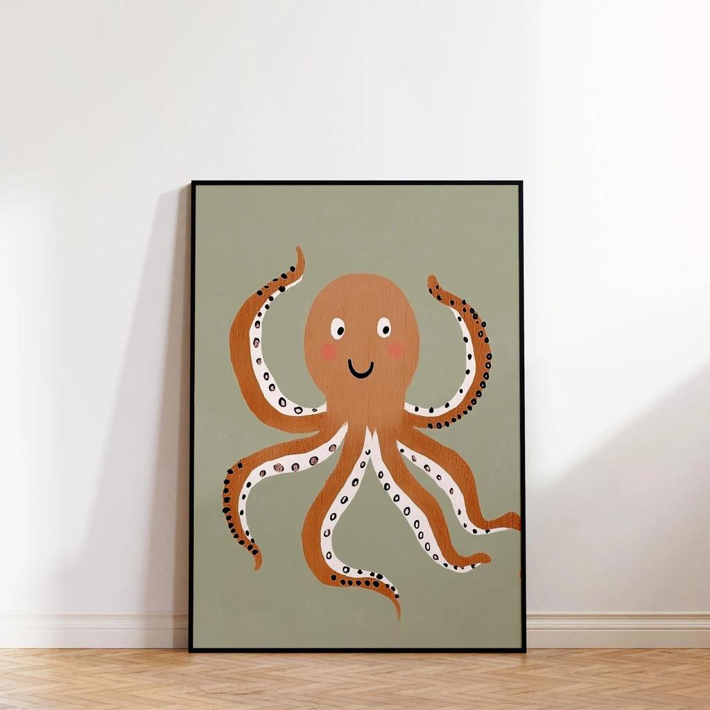 Minimalist Animal Aesthetics Poster Cute Funny Forest Animals Wall Art Parenting Kids Room Baby Room Home Office Decor