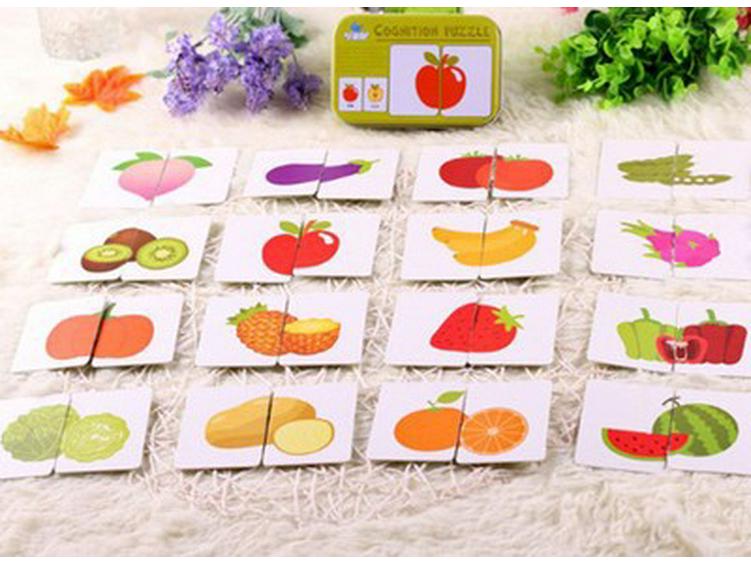 

Монтессори карточки для сопоставления: Мультяшные развивающие игрушки с животными и фруктами для раннего обучения