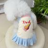 Cartoon Print Pet Ice Cream Camisole Vest Thin Breathable Comfortable Clothing Small Dog Dress Pet Tank Top Puppy Teddy