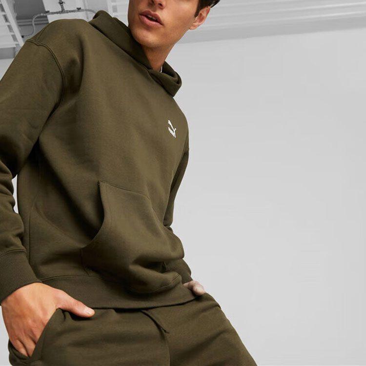 PUMA Men's Lifestyle Collection Sweatshirts Men's Dark Green Hooded Moderate Regular 537720-62