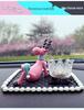 Luxury Diamond Pearl Aromatherapy Deer Ornament for Car Interior - Elegant Unisex Design