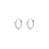 SCALETTO WS013 Silver 925 Screw Huggie Earrings