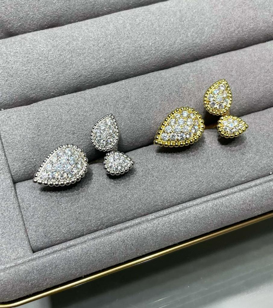 Hot Brand Vintage Full Diamond Women's Rings Luxury Jewelry For Women Water Drop Designer Rings Fashion Pure 925 Silver Rings